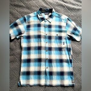 Patagonia A/C shirt, blue/gray plaid, men’s size medium